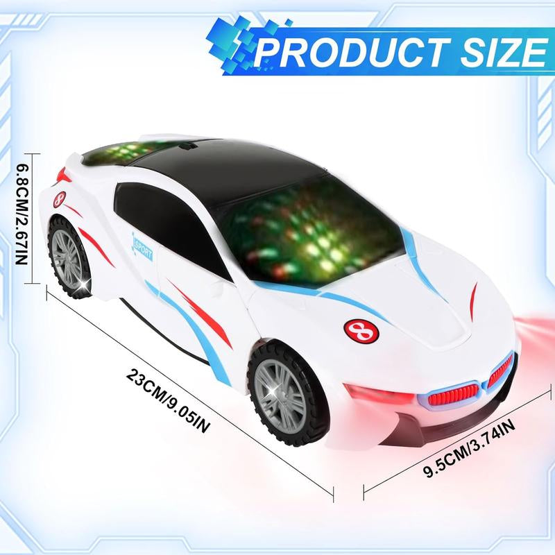 Police Car Transformer Toy for Boys Ages 4-6 - 1-Second Car-To-Robot Transformation, Cool Glowing Lights, Auto-Turn When Obstacles, Battery-Powered Transformer Car & Kids' Police Car Toy, Perfect Birthday Gift