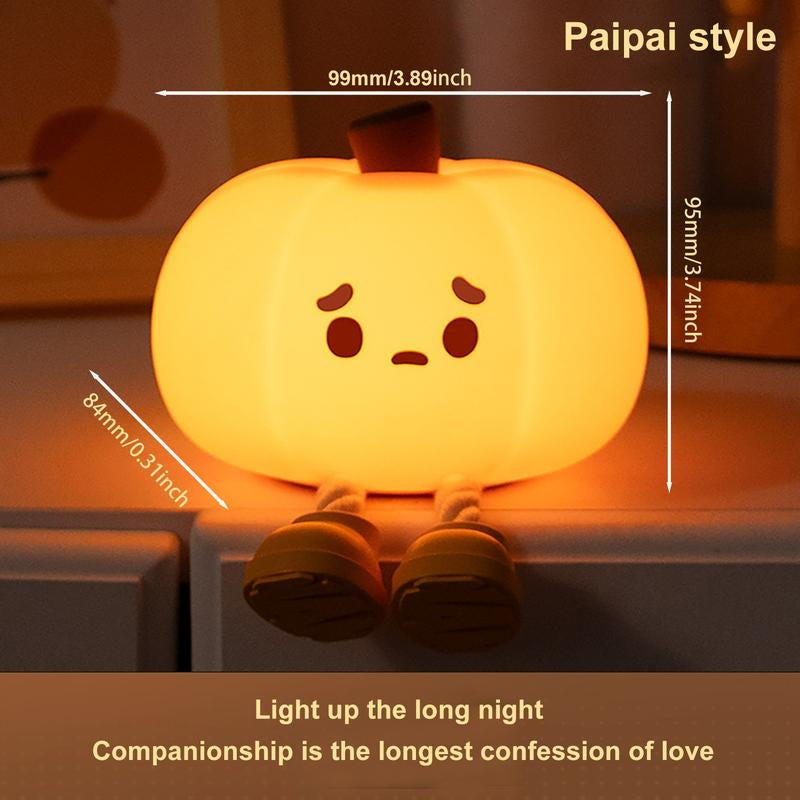 1Pcs Pumpkin Night Light, Cute Pumpkin Fun Gift, Cool Gadget, Halloween Home Decor, Nighttime Lighting, Ambient Room Lighting, Dimmable Bedside Light, Decorative Lamp, Seasonal Decor Style, Cartoon Theme, Smooth Dimming Mechanism, Touch-Sensitive Control