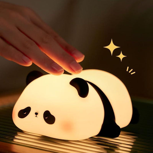 DREAMING MY DREAM Cute Panda Night Light, LED Squishy Novelty Animal Night Lamp, 3 Level Dimmable Nursery Nightlight for Breastfeeding Toddler Baby Kids Decor, Cool Gifts Kids (Panda Pangda) Rechargeable