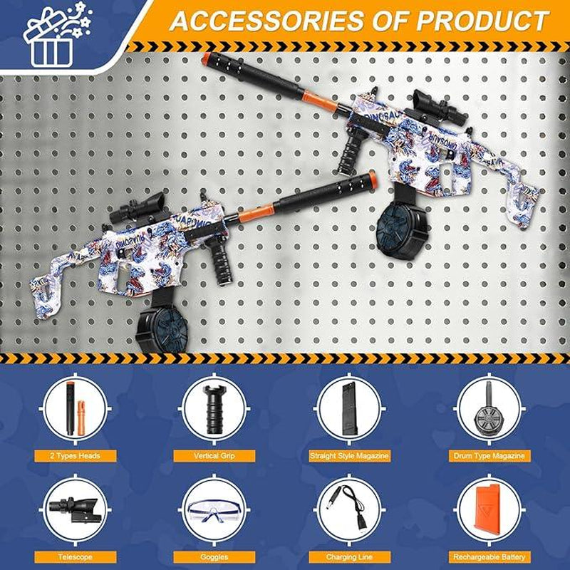 Automatic Dual Mode Gel Balls Blaster Toys Rechargeable Splatter Gel Ball Blaster with Goggles and Ammo Drum, Outdoor Activities Shooting Game Party for Kids 14+ Waterblaster Inflatable Water