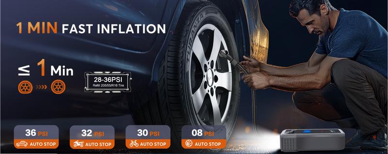 🚗 Arrancador de Batería Portátil KOPUO 5 en 1