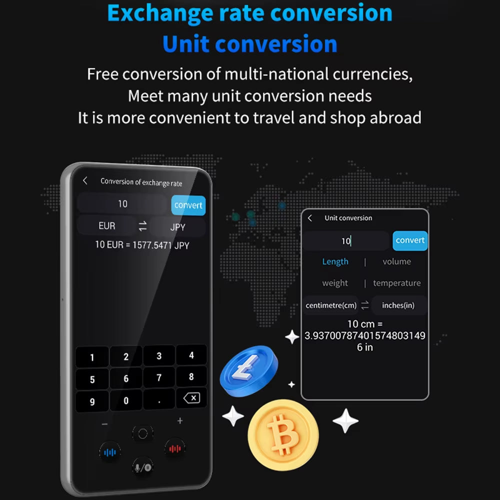 S85 Pro Language Translator Device 4 Inch 138 Languages Voice Video Recording Translating Offline Translation 8GB 2000Mah
