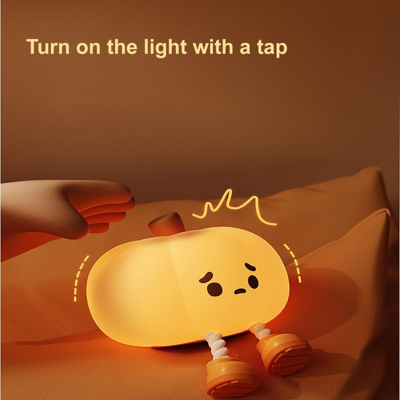 1Pcs Pumpkin Night Light, Cute Pumpkin Fun Gift, Cool Gadget, Halloween Home Decor, Nighttime Lighting, Ambient Room Lighting, Dimmable Bedside Light, Decorative Lamp, Seasonal Decor Style, Cartoon Theme, Smooth Dimming Mechanism, Touch-Sensitive Control