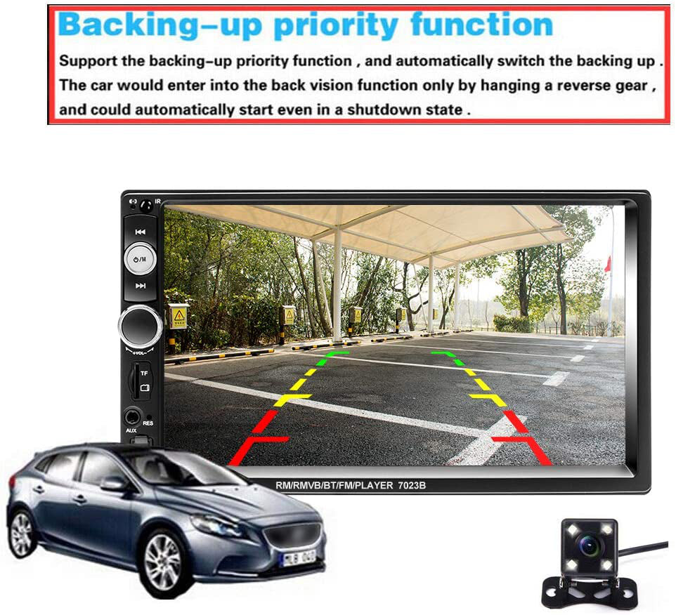 Estereo De Pantalla Para Coche Bluetooth Doble Din Car Stereo Reproductor 7 Inch