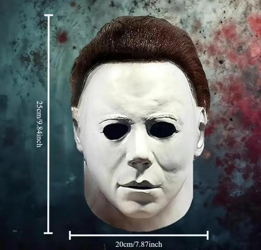 Realistic Halloween Michael Myers Mask - Officially Inspired Authentic Design Full Coverage Premium Quality Latex for Cosplay Events & Horror Conventions Evil Mirrors