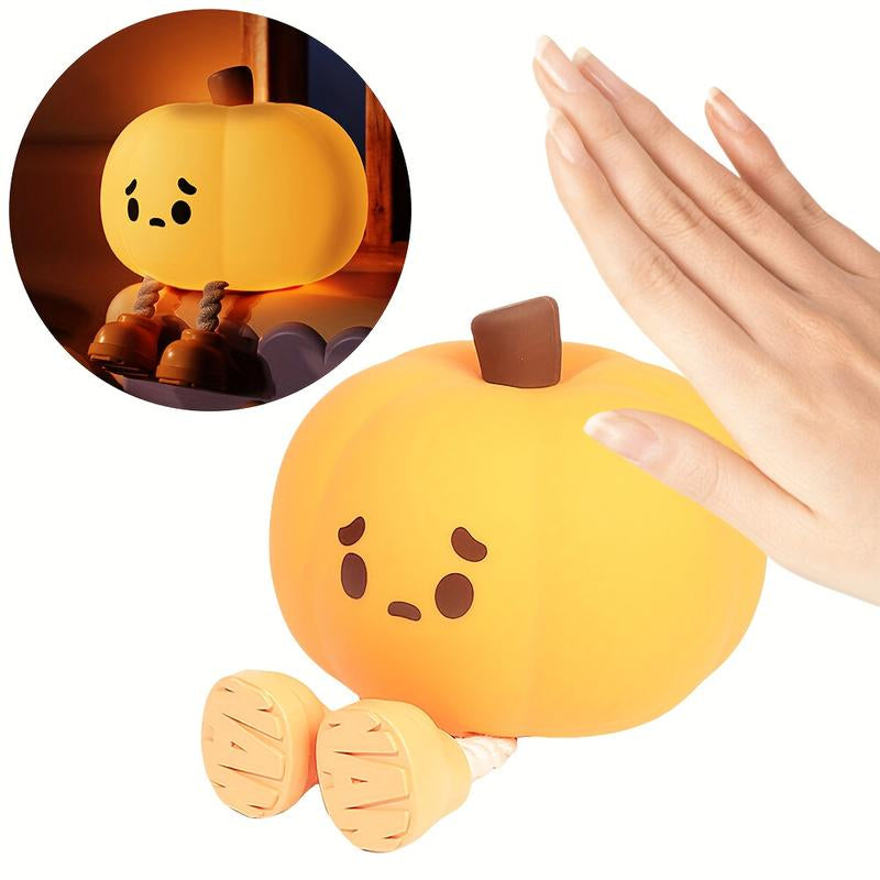 1Pcs Pumpkin Night Light, Cute Pumpkin Fun Gift, Cool Gadget, Halloween Home Decor, Nighttime Lighting, Ambient Room Lighting, Dimmable Bedside Light, Decorative Lamp, Seasonal Decor Style, Cartoon Theme, Smooth Dimming Mechanism, Touch-Sensitive Control