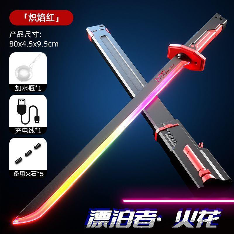 Interstellar Spark Blade Drifter Glowing Spark Knife Children'S Toy Boy Laser Sword Flash Sword Katana