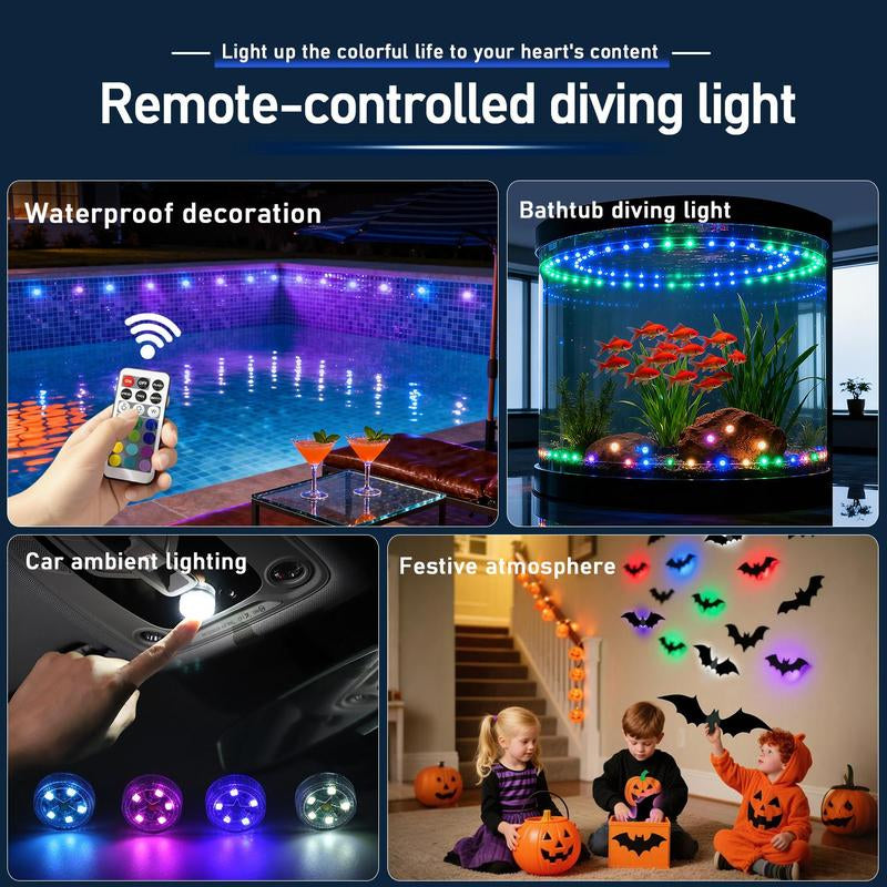 VKK 3D Bat RGB Lights with Remote– Waterproof Decorations Spooky Omaments for Home Party Festival Halloween Easy Installwall Stickers Smooth Application