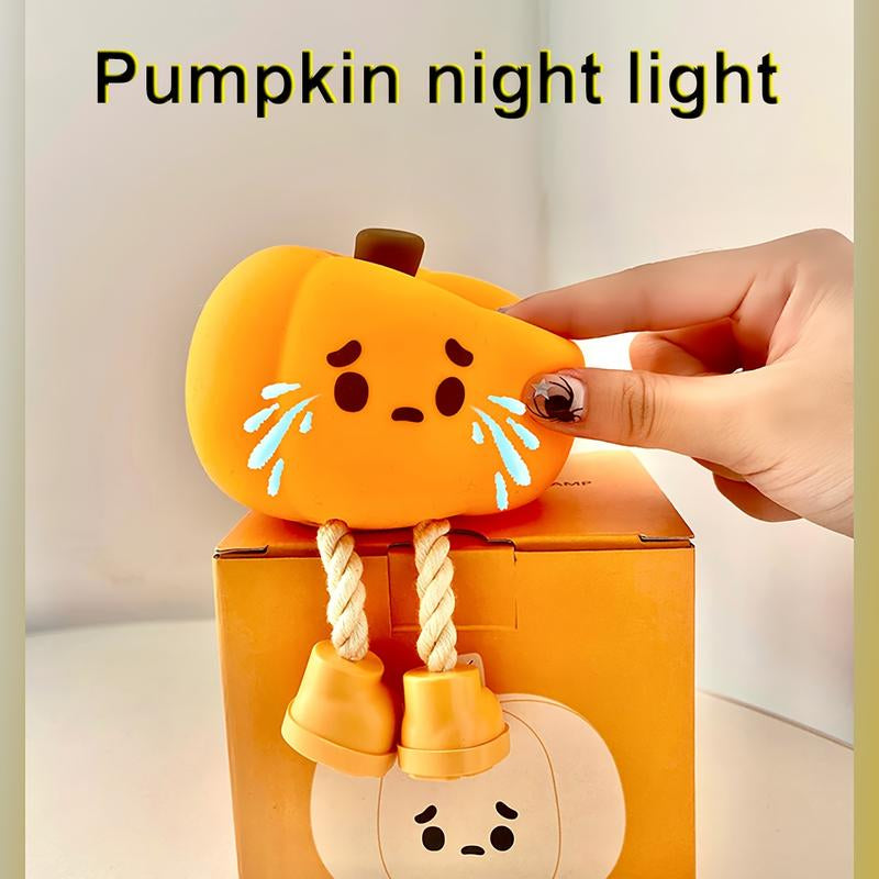 1Pcs Pumpkin Night Light, Cute Pumpkin Fun Gift, Cool Gadget, Halloween Home Decor, Nighttime Lighting, Ambient Room Lighting, Dimmable Bedside Light, Decorative Lamp, Seasonal Decor Style, Cartoon Theme, Smooth Dimming Mechanism, Touch-Sensitive Control