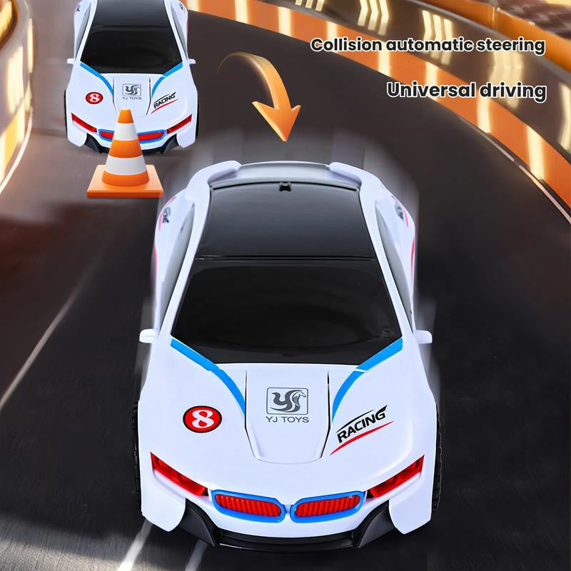 Police Car Transformer Toy for Boys Ages 4-6 - 1-Second Car-To-Robot Transformation, Cool Glowing Lights, Auto-Turn When Obstacles, Battery-Powered Transformer Car & Kids' Police Car Toy, Perfect Birthday Gift