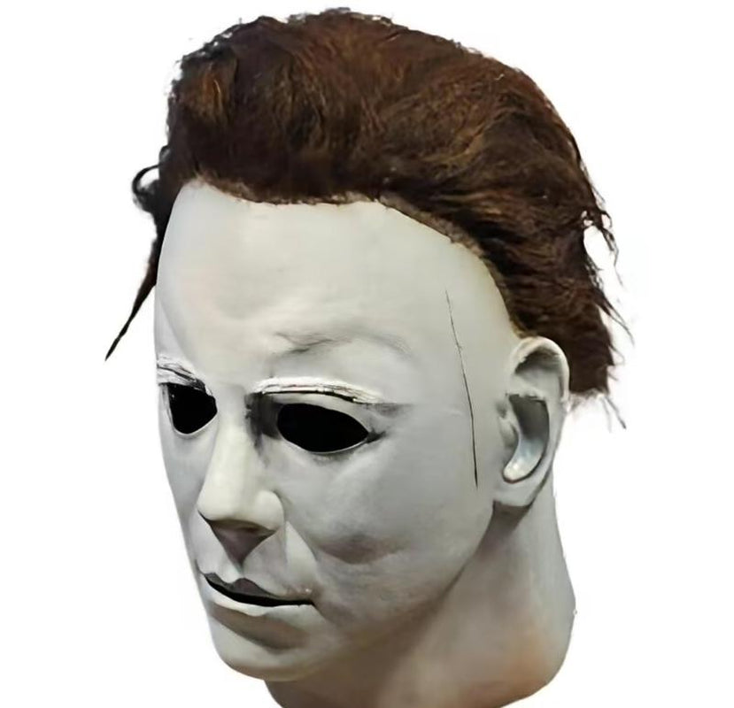 Realistic Halloween Michael Myers Mask - Officially Inspired Authentic Design Full Coverage Premium Quality Latex for Cosplay Events & Horror Conventions Evil Mirrors