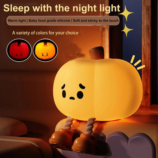 1Pcs Pumpkin Night Light, Cute Pumpkin Fun Gift, Cool Gadget, Halloween Home Decor, Nighttime Lighting, Ambient Room Lighting, Dimmable Bedside Light, Decorative Lamp, Seasonal Decor Style, Cartoon Theme, Smooth Dimming Mechanism, Touch-Sensitive Control