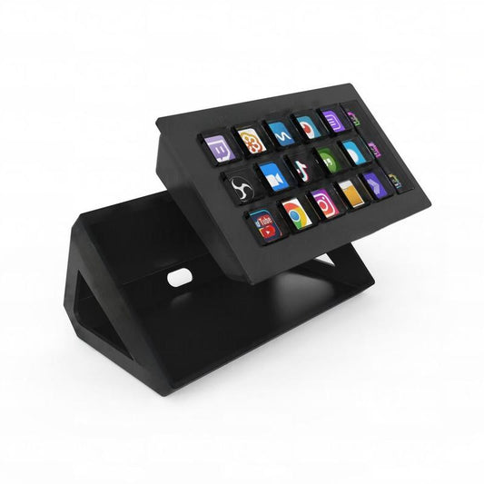 Mirabox Gaming Stream Deck, 15-Key LCD Macro Pad, Streaming Keyboard with Trigger Actions in Obs/Twitch/Youtube, Customizable Shortcut Buttons Visual Keypad Works with Mac and Windows, Setup Essentials for Gamers/Streamers/Content Creators