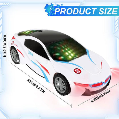 Police Car Transformer Toy for Boys Ages 4-6 - 1-Second Car-To-Robot Transformation, Cool Glowing Lights, Auto-Turn When Obstacles, Battery-Powered Transformer Car & Kids' Police Car Toy, Perfect Birthday Gift