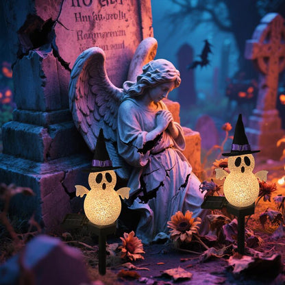 Halloween Pumpkin Ghost Solar Pathway Lights, Waterproof Outdoor Decorations for Yard, Patio, Lawn, Porch, Perfect Halloween Party Supplies