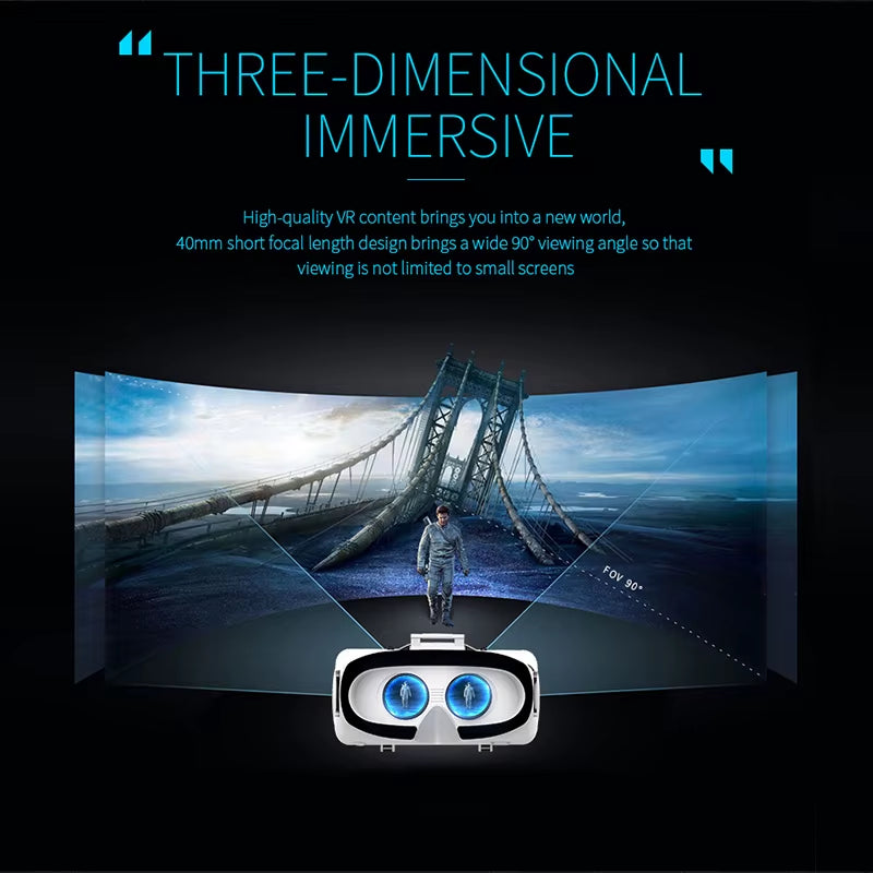 VR Shinecon Casque Helmet 3D Glasses Virtual Reality for Smartphone Smart Phone Headset Goggles Binoculars Video Game Wirth Lens