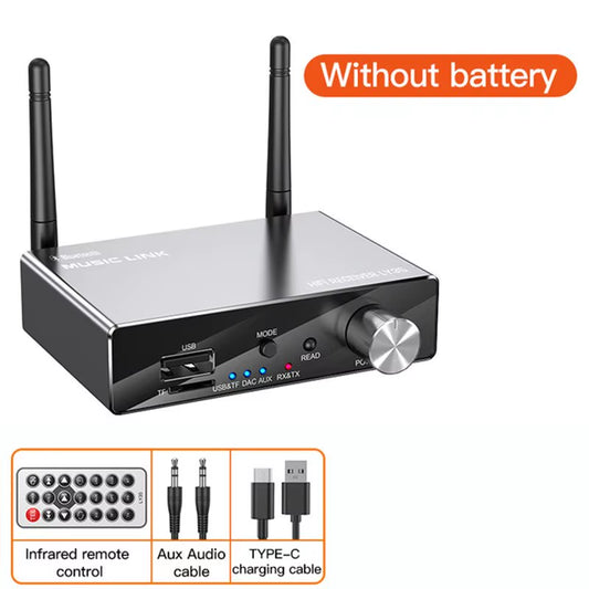 Bluetooth 5.3 Transmitter Receiver Stereo Low Latency AUX 3.5Mm Optical Wireless Music Audio Adapter Remote Control for TV PC