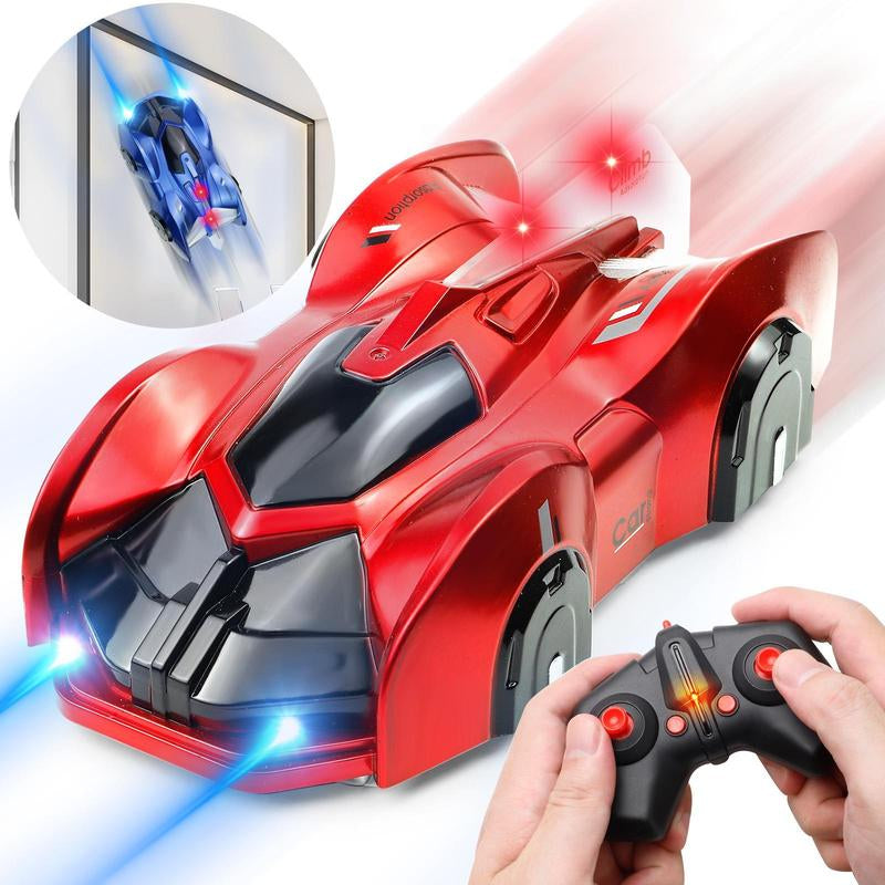 Wall Climbing Remote Control Car, Dual Mode 360° Rotating RC Stunt Cars with Headlight Rechargeable Toys for Boys