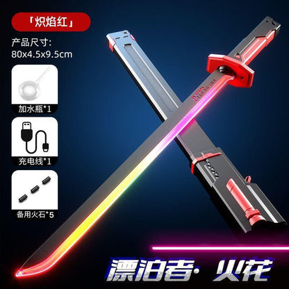 Interstellar Spark Blade Drifter Glowing Spark Knife Children'S Toy Boy Laser Sword Flash Sword Katana