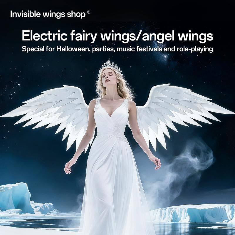 Handmade Wings Electric Wings Clothing and Accessories Perfect for Cosplay Role-Playing Halloween Gift Performing Equipment and Paeties Invisible Wings Shop.