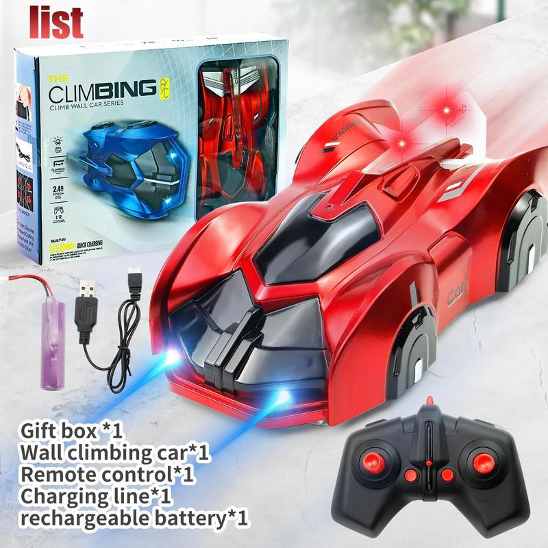 Wall Climbing Remote Control Car, Dual Mode 360° Rotating RC Stunt Cars with Headlight Rechargeable Toys for Boys