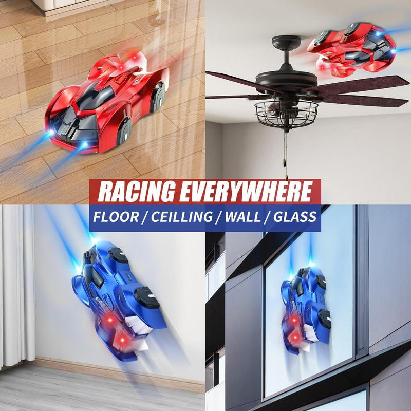 Wall Climbing Remote Control Car, Dual Mode 360° Rotating RC Stunt Cars with Headlight Rechargeable Toys for Boys