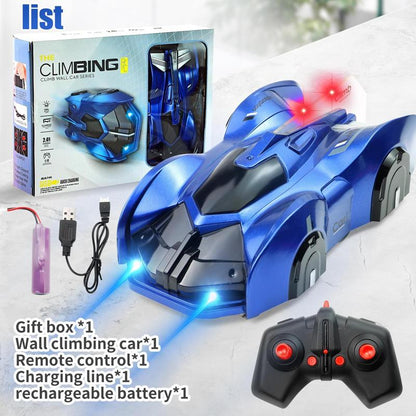 Wall Climbing Remote Control Car, Dual Mode 360° Rotating RC Stunt Cars with Headlight Rechargeable Toys for Boys