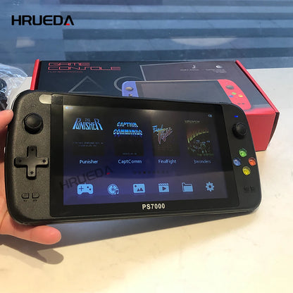 PS7000 7 Inch HD Retro Portable Handheld Video Game Console 6000+ Games Handheld Game Player Consola for PS1
