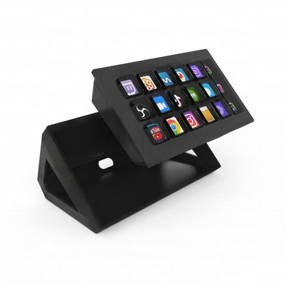 Mirabox Gaming Stream Deck, 15-Key LCD Macro Pad, Streaming Keyboard with Trigger Actions in Obs/Twitch/Youtube, Customizable Shortcut Buttons Visual Keypad Works with Mac and Windows, Setup Essentials for Gamers/Streamers/Content Creators