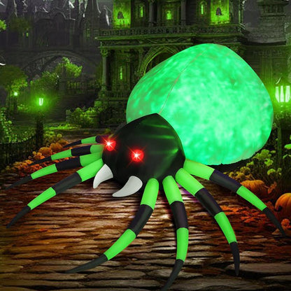 8 FT Width Halloween Inflatable Spider Outdoor Decoration with Magic Light, Blow up Yard Inflatables Holiday Inflatables for Outdoor Yard Garden Lawn Decor